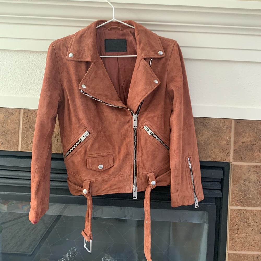 All saints Suede Biker Jacket
